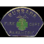 BURBANK CA FIRE DEPARTMENT PIN MINI PATCH PARAMEDIC PIN
